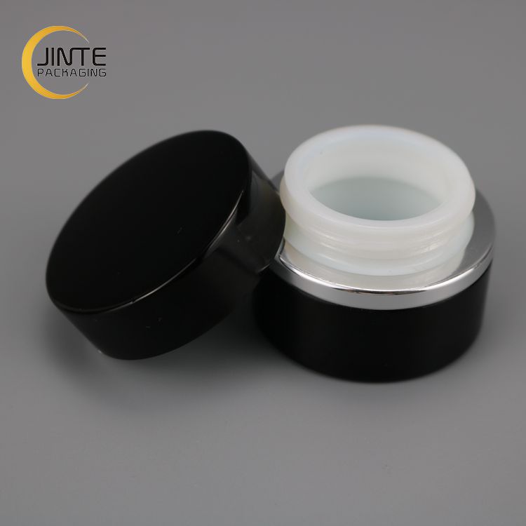 30ml Wholesale Luxury Black Cosmetic Container Empty Aluminum Jar for Face Cream