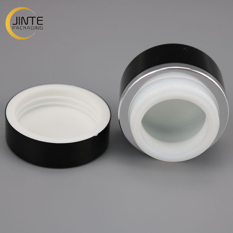30ml Wholesale Luxury Black Cosmetic Container Empty Aluminum Jar for Face Cream