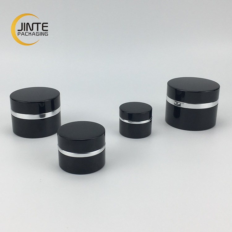 30ml Wholesale Luxury Black Cosmetic Container Empty Aluminum Jar for Face Cream