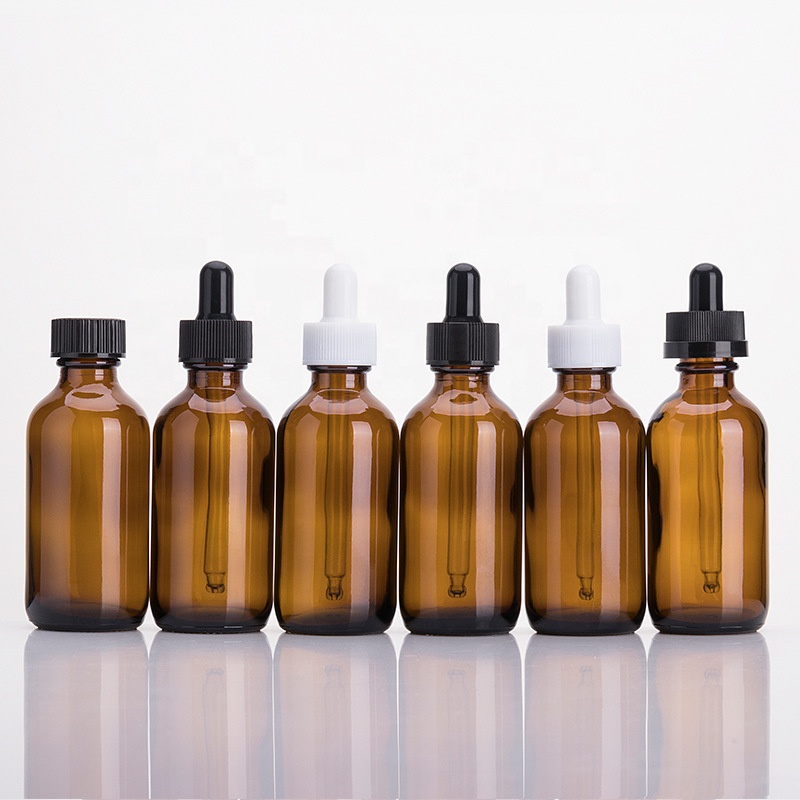 30ml amber boston round essential oil glass dropper bottle 1oz