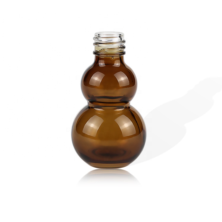 30ml amber double gourd shape glass bottes