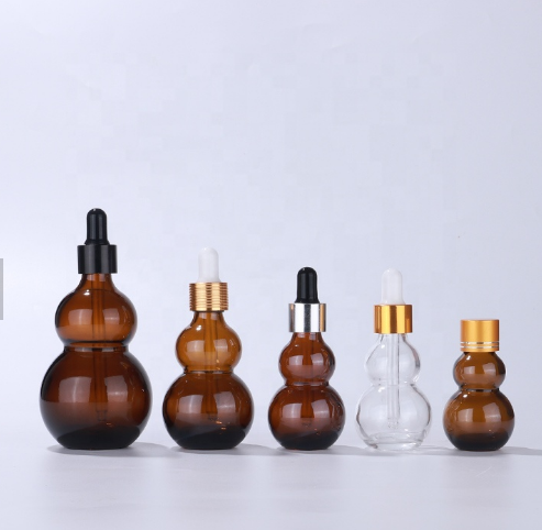 30ml amber double gourd shape glass bottes
