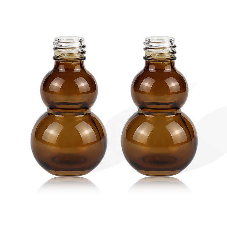 30ml amber double gourd shape glass bottes