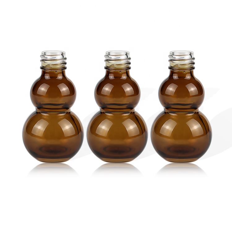 30ml amber double gourd shape glass bottes