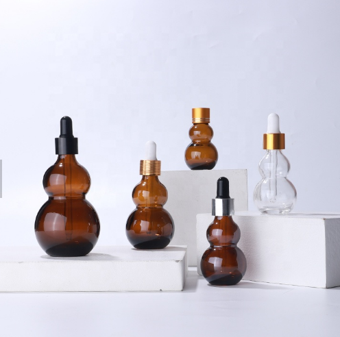 30ml amber double gourd shape glass bottes
