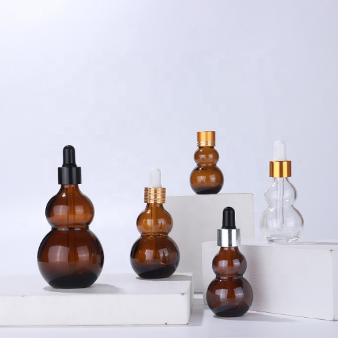 30ml amber double gourd shape glass bottes