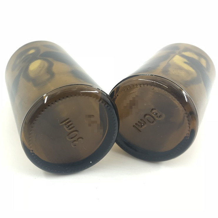 30ml amber essential oil glass bottle with childproof cap