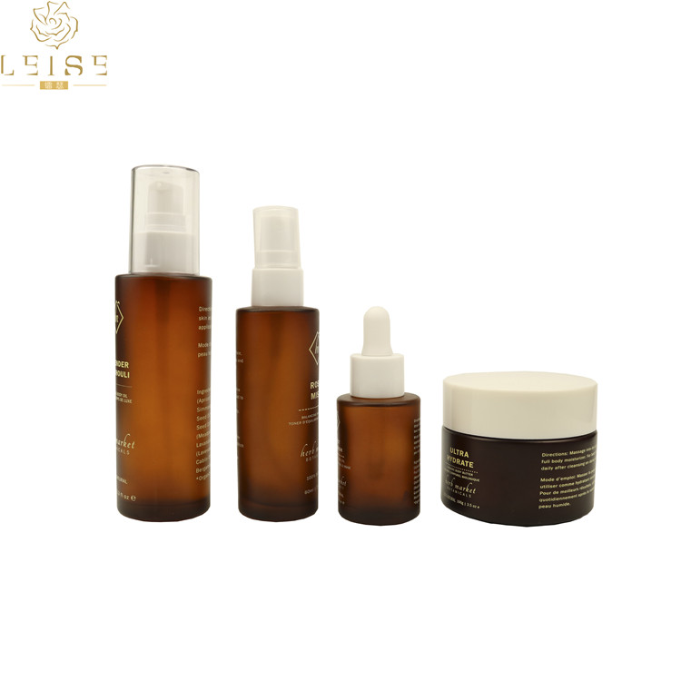 30ml amber lotion serum spray recycled glass bottles body butter jar container cream lotion 2ounce amber glass cosmetic set