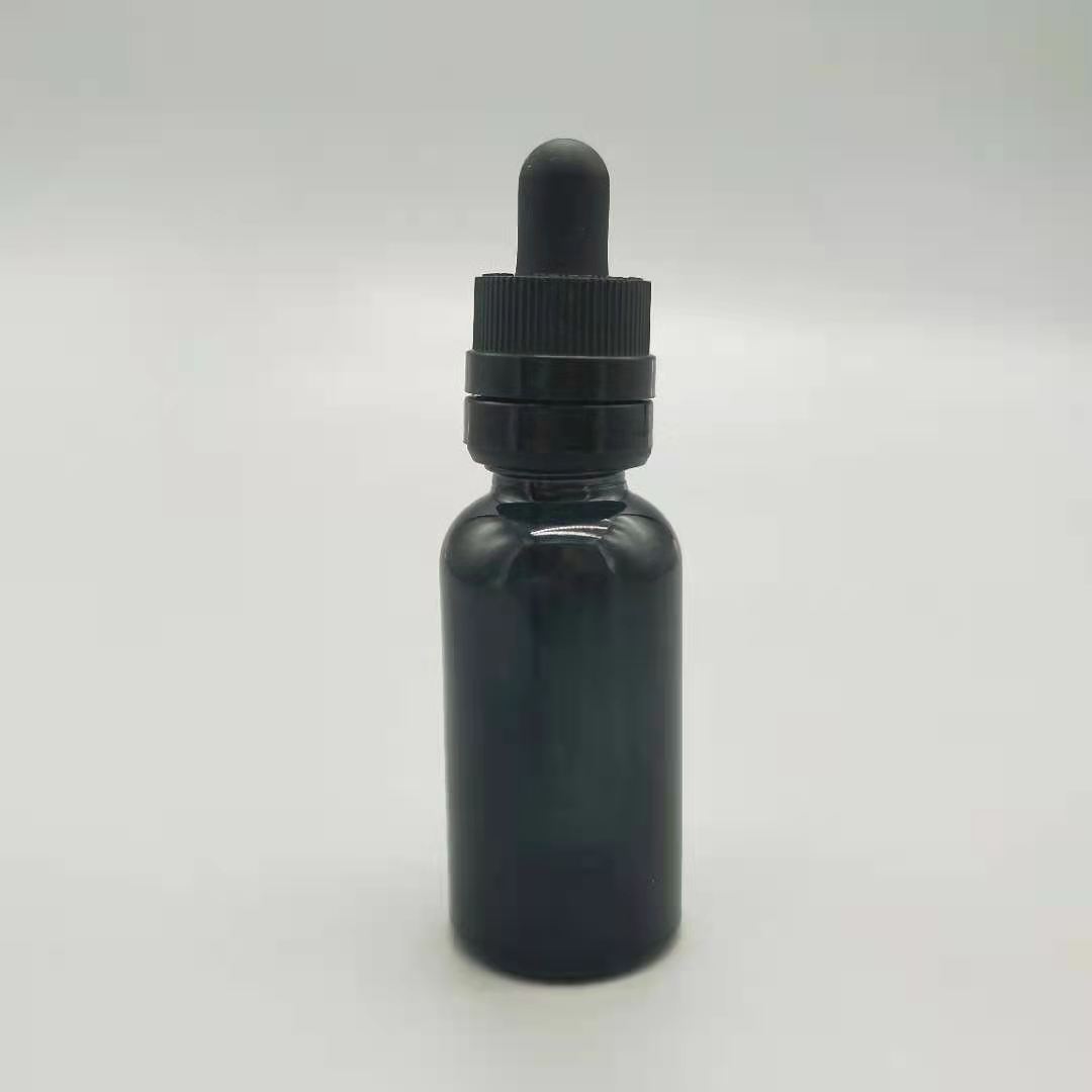 30ml beard oil 1oz glass essential oil bottles 30ml transparent clear black glass dropper bottles with calibrated glass pipette