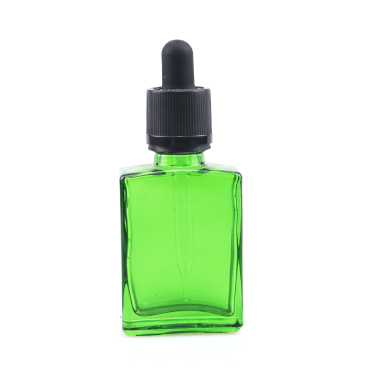 30ml beauty matte black rectangle glass dropper bottles with box