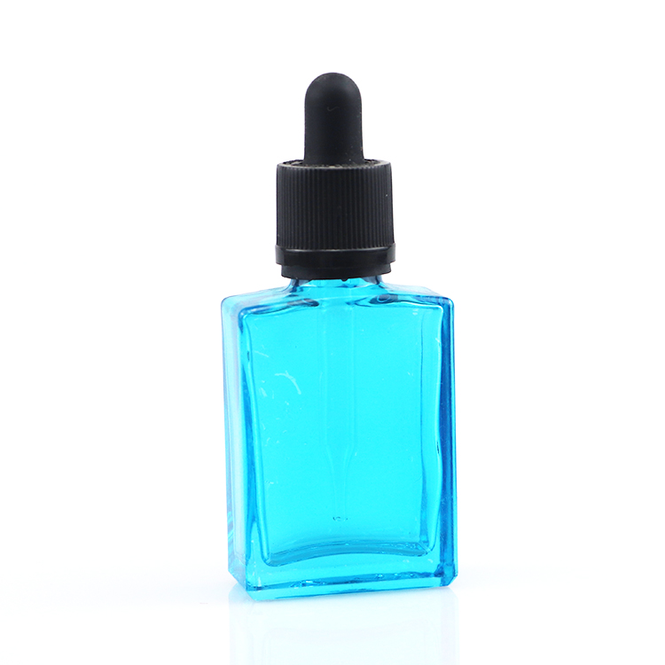 30ml beauty matte black rectangle glass dropper bottles with box