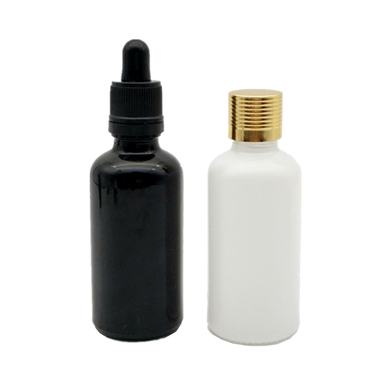 30ml black and white frosted glass dropper bottles glass cosmetics bottles of oil