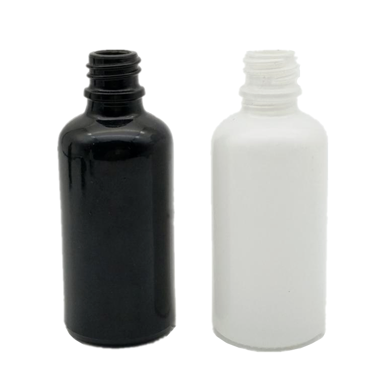 30ml black and white frosted glass dropper bottles glass cosmetics bottles of oil