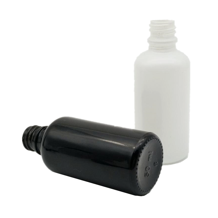 30ml black and white frosted glass dropper bottles glass cosmetics bottles of oil