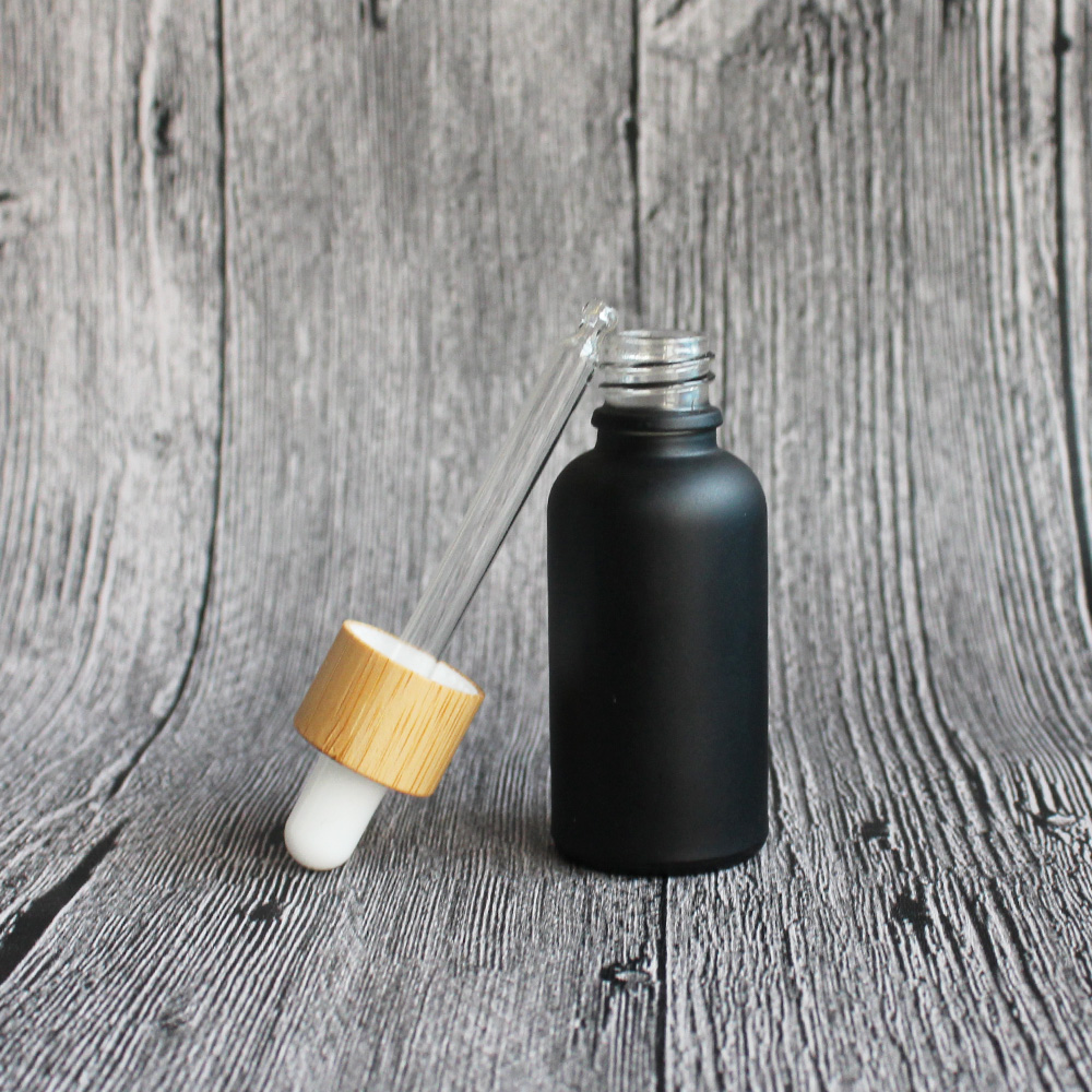 30ml black frosted glass dropper bottles with childproof cap black glass dropper bottles wholesale beard oil essential oil