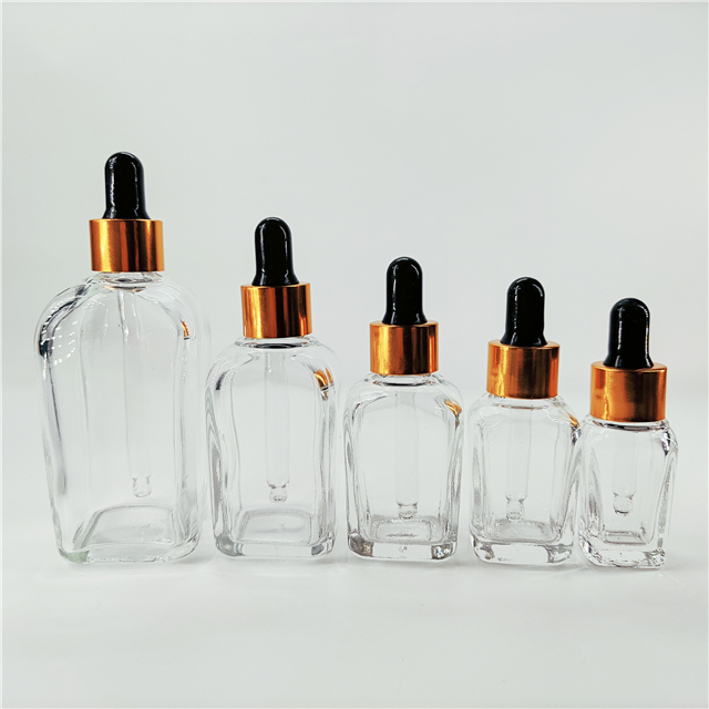 30ml clear flint glass essential oil bottles square oil bottle