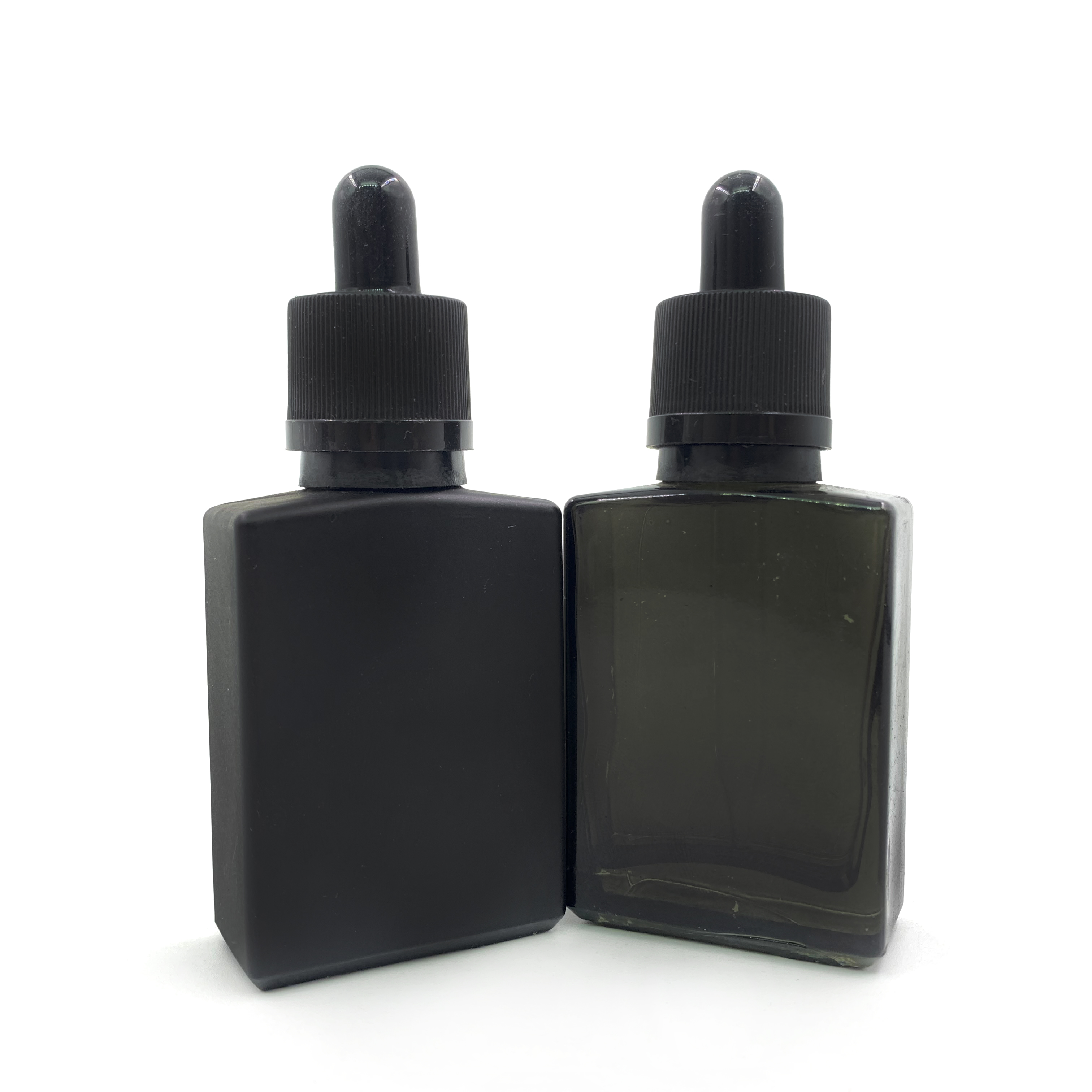 30ml clear frosted flat square glass dropper bottle for essential oil perfume smoke oil cosmetic