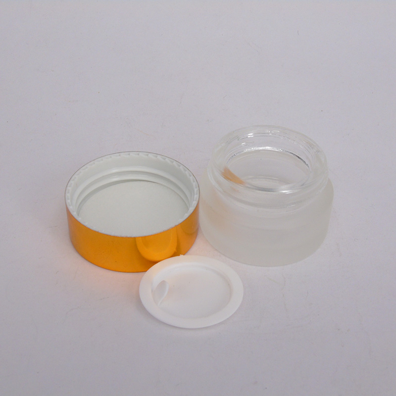 30ml clear frosted glass cosmetic jar 30g glass cream jar for skincare