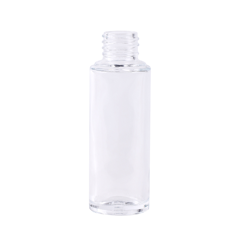 30ml clear glass bottle cosmetic with pump with mold