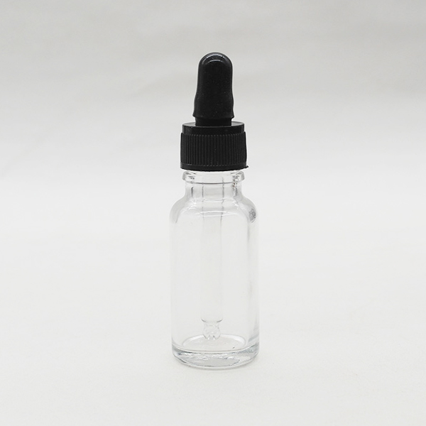 30ml clear glass dropper bottle with childproof