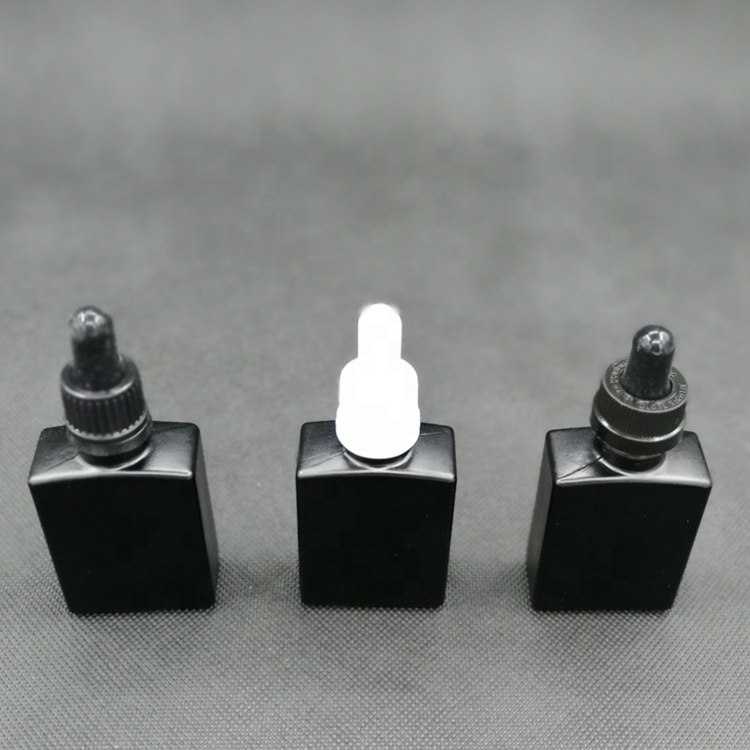 30ml clear glass square essential oil dropper bottle