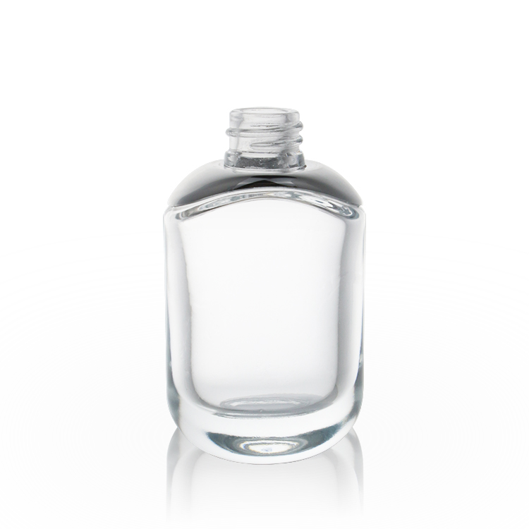 30ml clear glass thick dropper bottle with silver lid