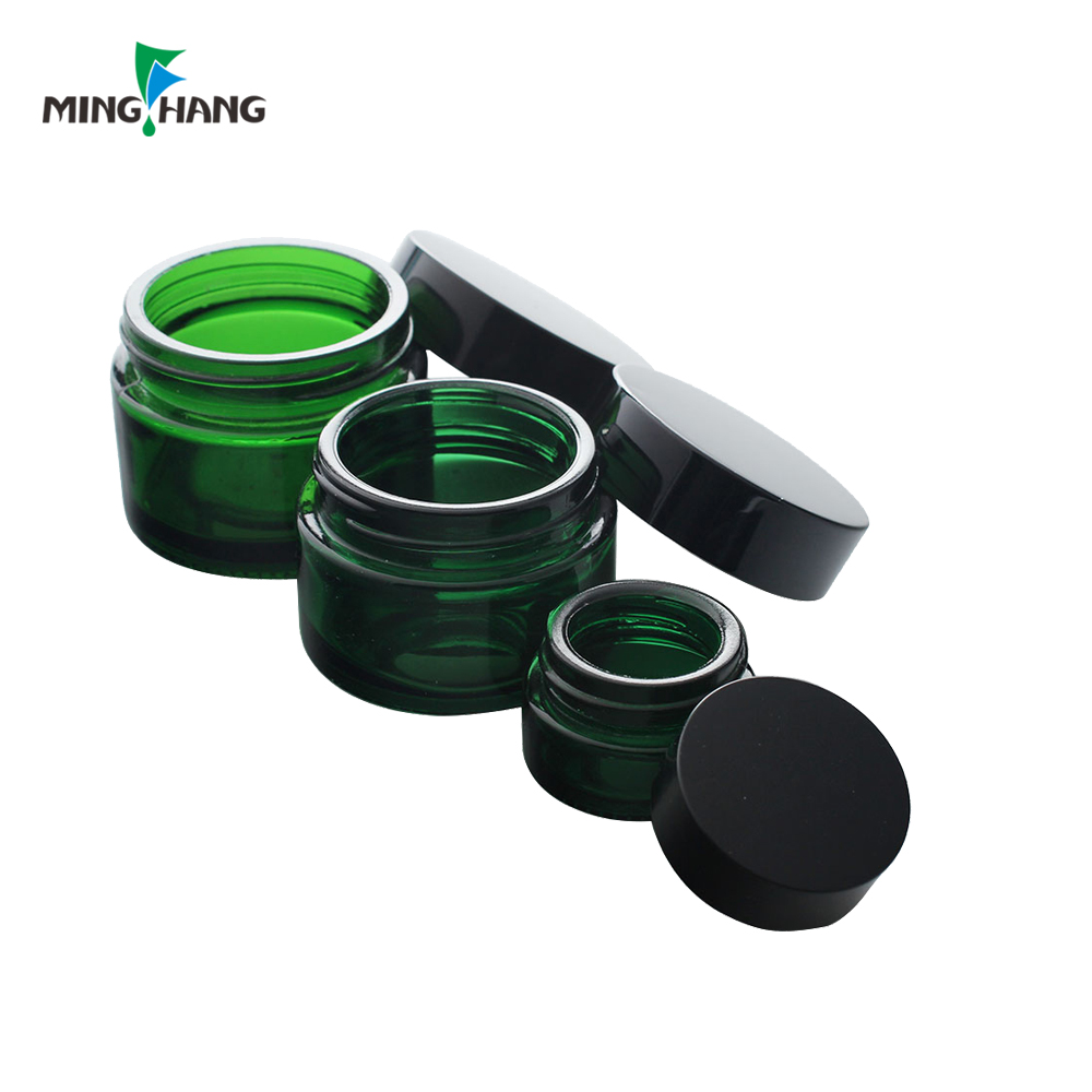 30ml clear green cream cosmetic jar personal skin care make up packaging bottles plastic lid top