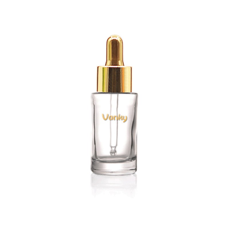 30ml clear serum glass bottle luxury cosmetic packaging for printed glass bottle for essential serum