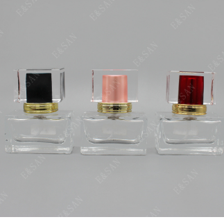 30ml colorful cap perfume spray glass bottle with aluminum cap
