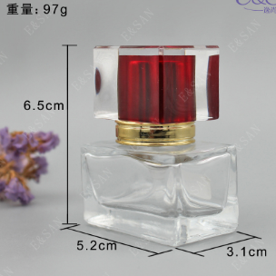 30ml colorful cap perfume spray glass bottle with aluminum cap