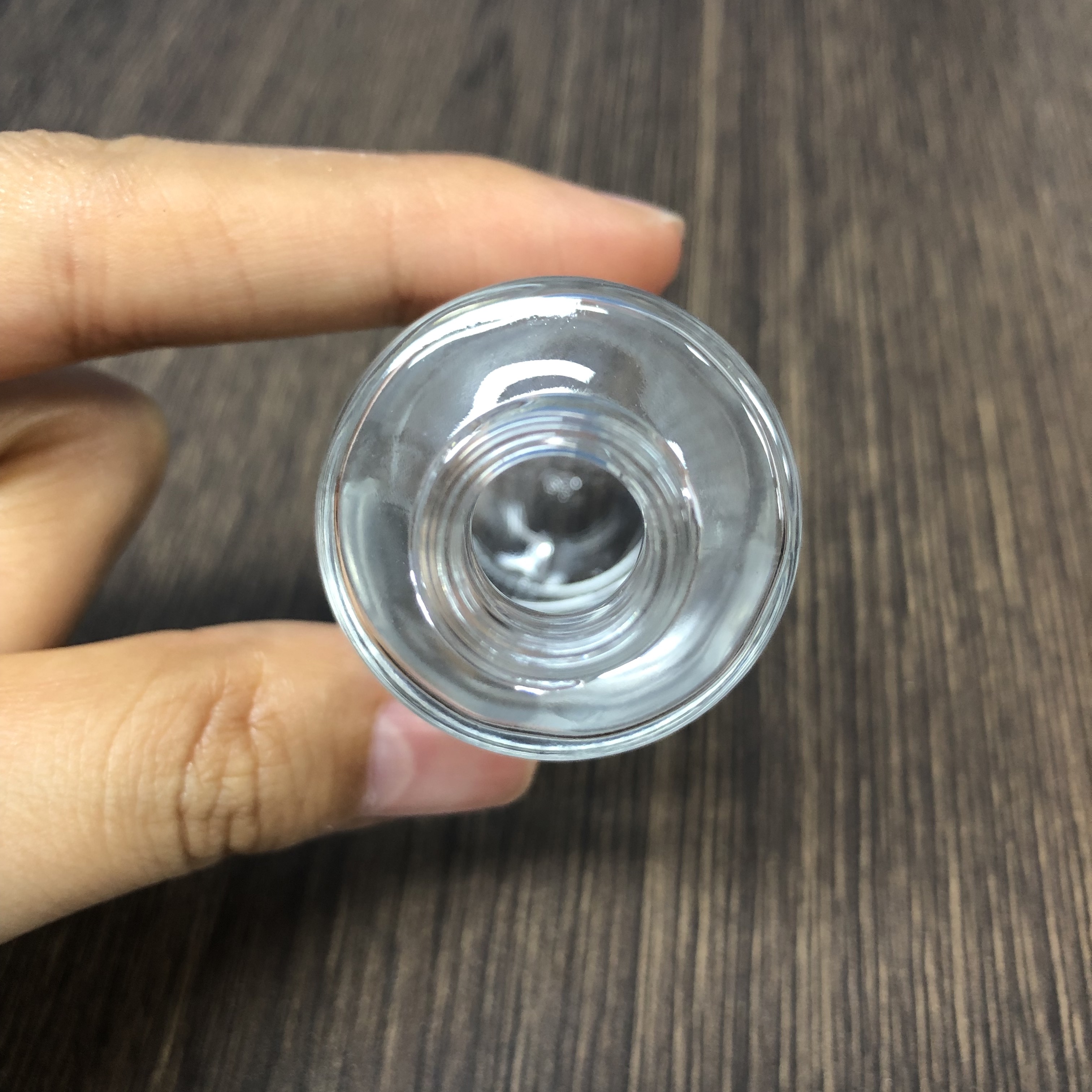 30ml cosmetic cream glass bottle with customized color spraying outside