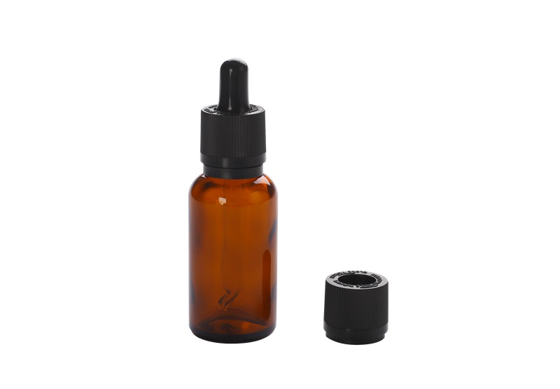 30ml cosmetic dark blue essential oil dropper glass bottle