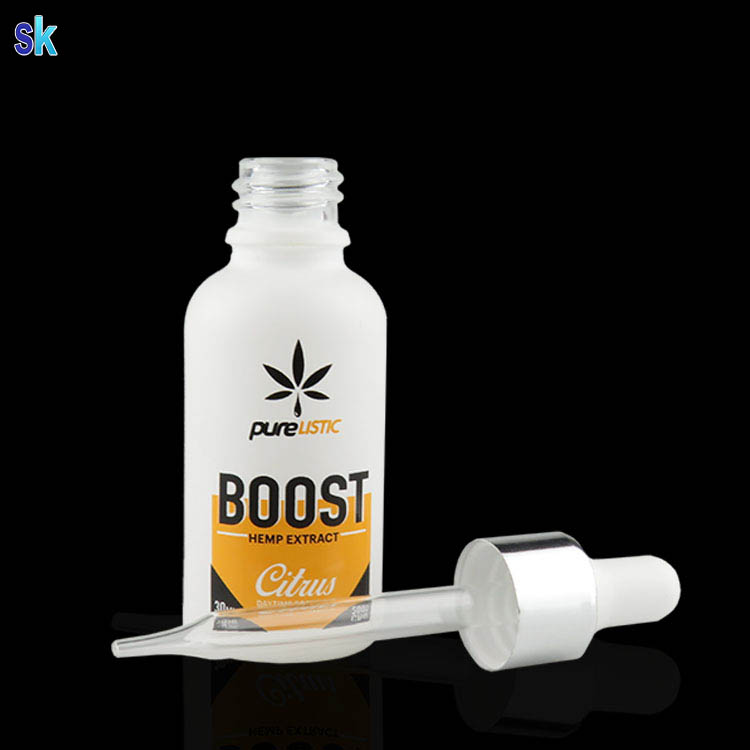 30ml custom glass dropper bottle with screen printing