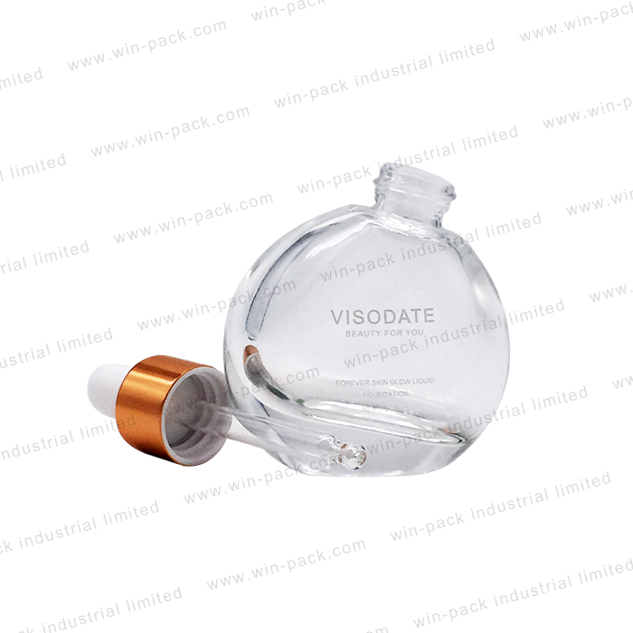 30ml custom pretty luxury rose gold dropper glass bottle for essential oil