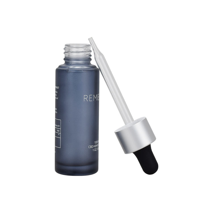 30ml dropper bottle frosted grey glass serum bottle