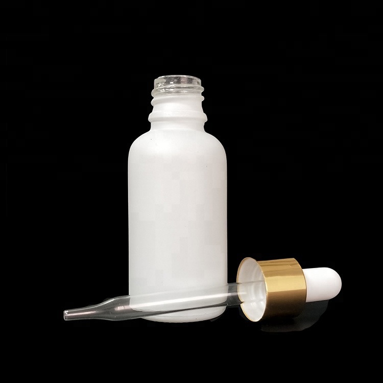 30ml dropper bottle white frosted glass smoke oil bottle with paper tube