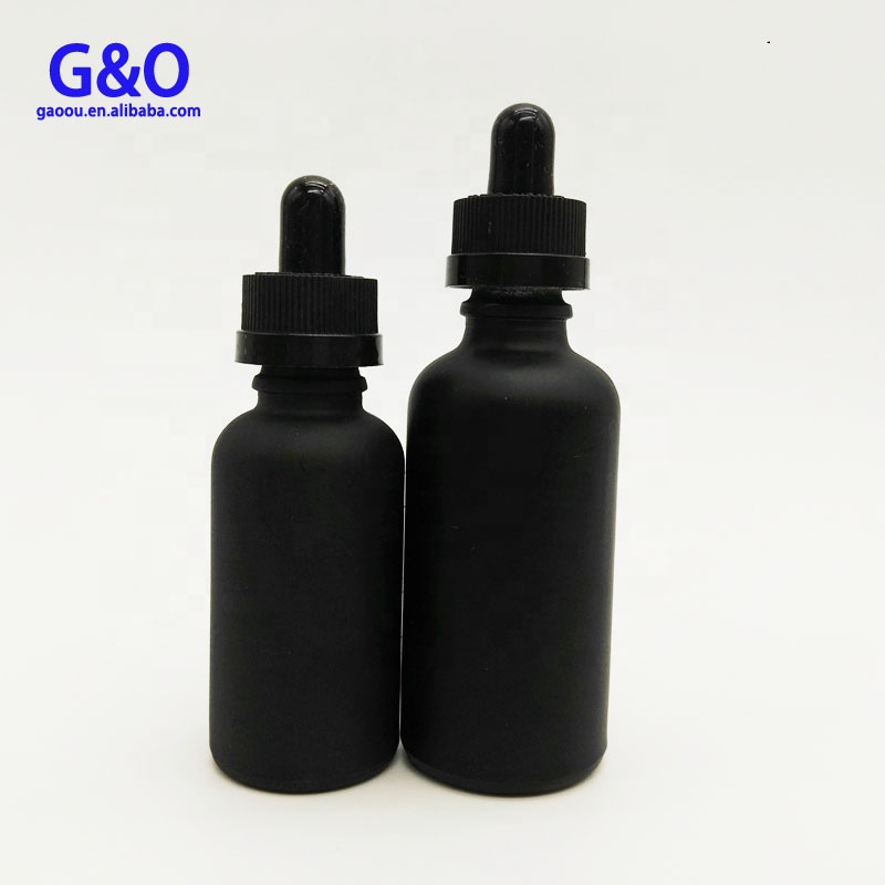 30ml e liquid black glass dropper bottles with childproof dropper and paper tube for e liquid