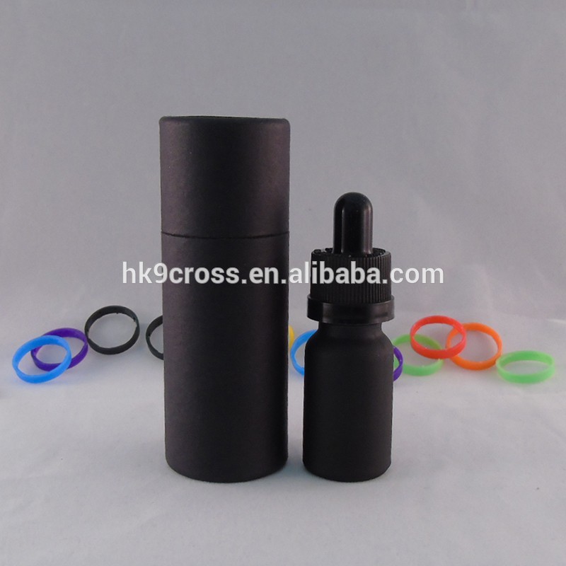 30ml e liquid black glass dropper bottles with childproof dropper and paper tube for e liquid