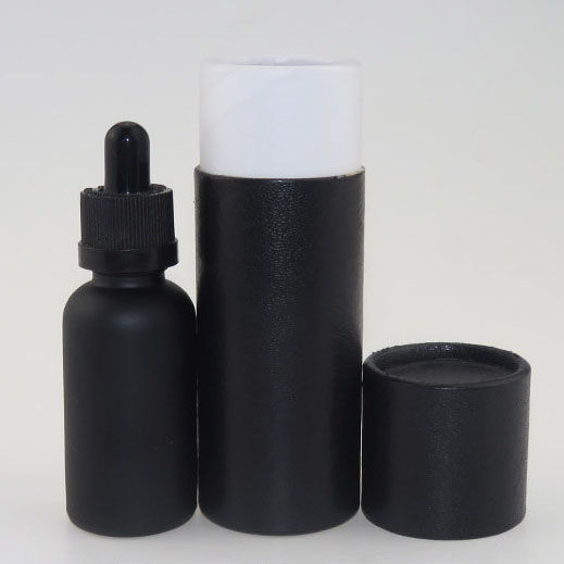 30ml eliquid matte black glass bottle drip with paper tube
