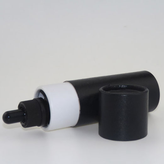 30ml eliquid matte black glass bottle drip with paper tube