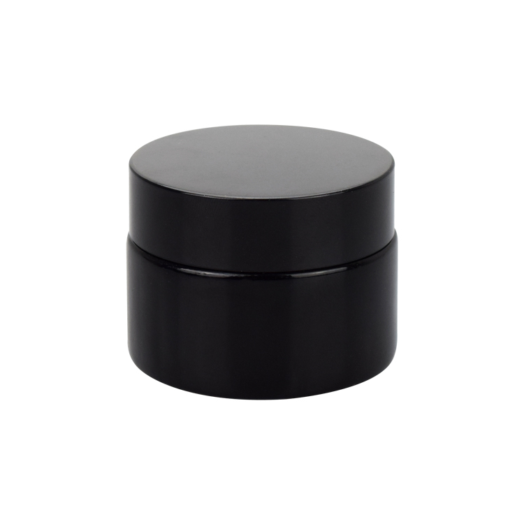 30ml empty cosmetic containers refillable glass face cream pot 5g 10g 15g 20g 30g 50g 100g black glass jar with screw lid