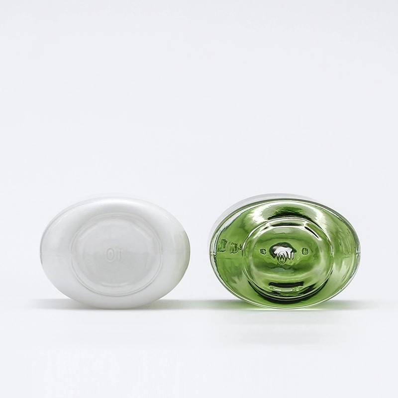 30ml empty cosmetic essential oil packaging flat skin care serum dropper glass bottle