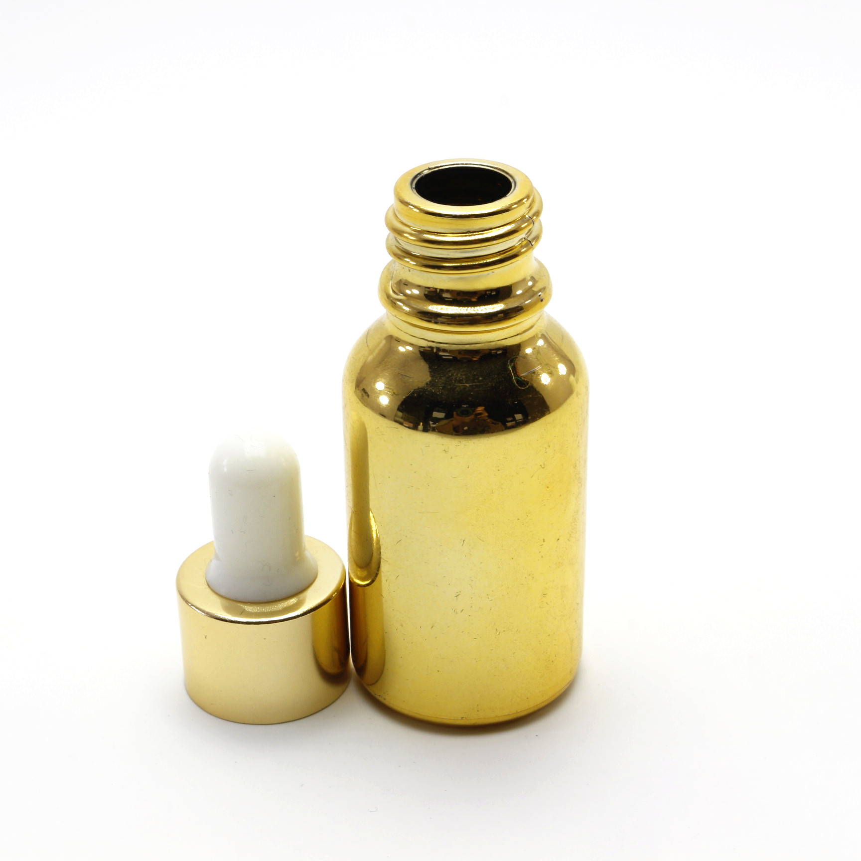 30ml empty glass liquor bottle with dropper cap could custom color GR-036R