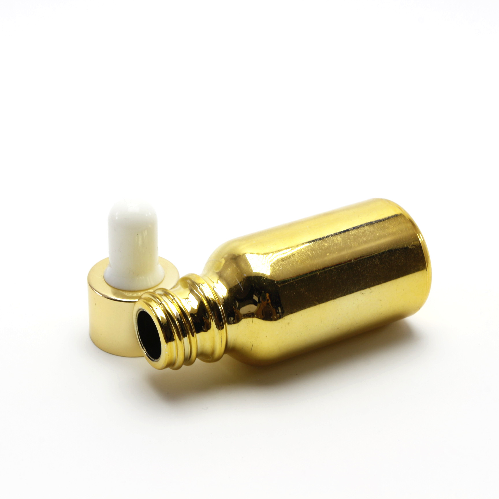 30ml empty glass liquor bottle with dropper cap could custom color GR-036R