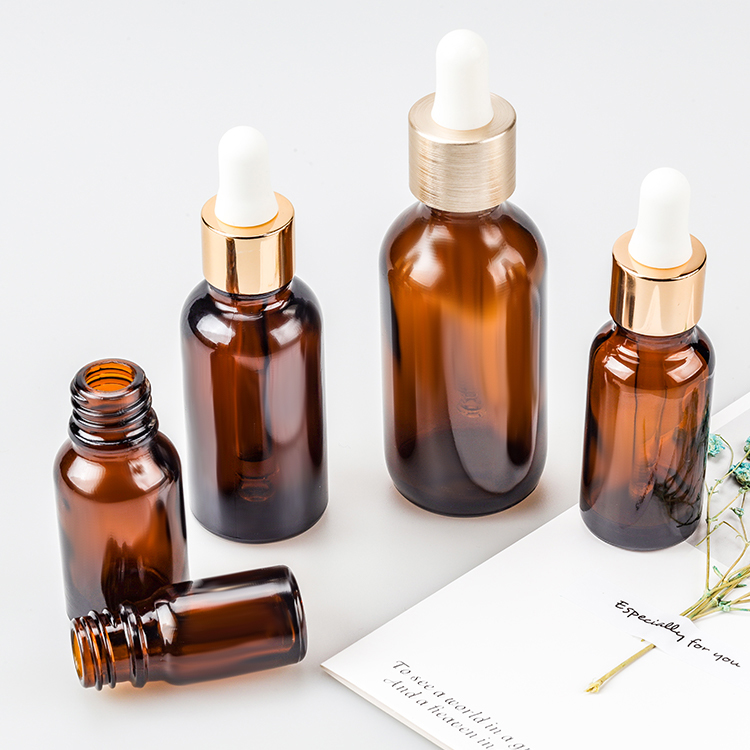 30ml essential oil bottle, child proof dropper glass bottle amber glass essential oil bottle black plastic child resistant lid/