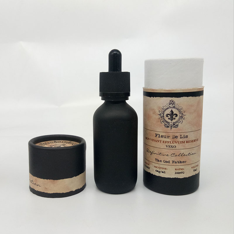 30ml essential oil e liquid dropper bottle with childproof &tamper cap black matte frosted glass bottle pipette