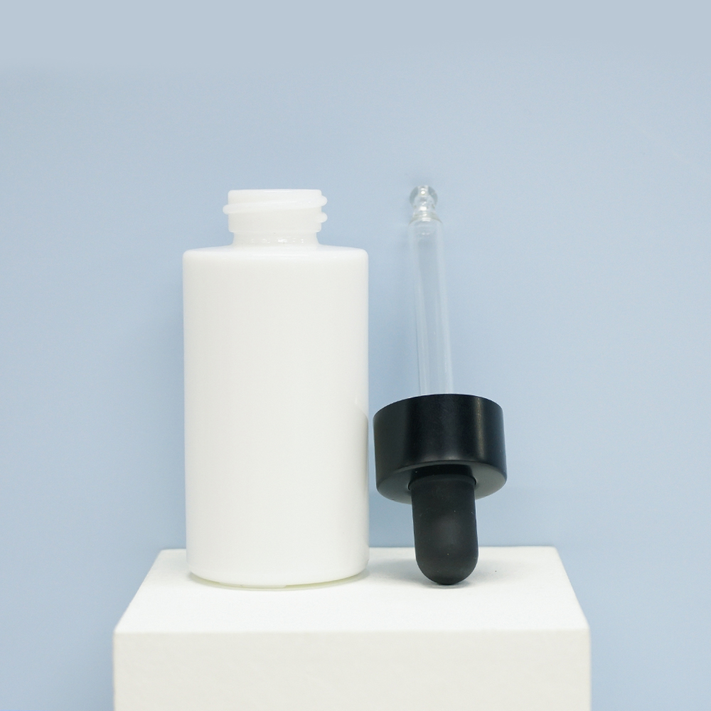 30ml essential oil recyclable opal glass bottle for serum cosmetics packaging