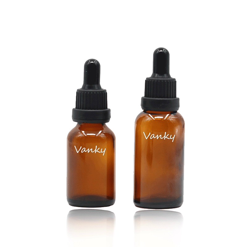 30ml essential serum glass bottle with silver pump