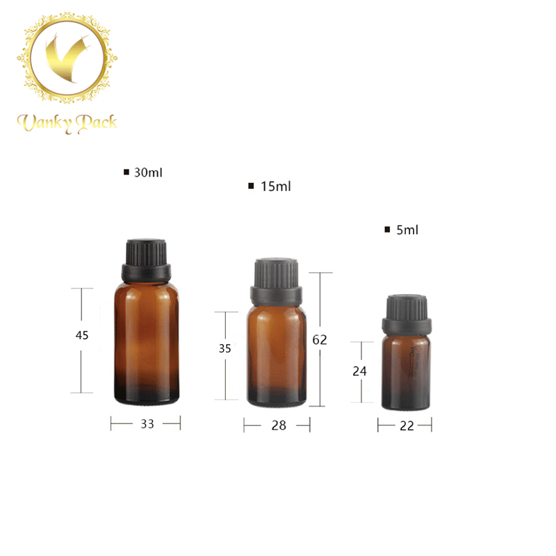 30ml essential serum glass bottle with silver pump