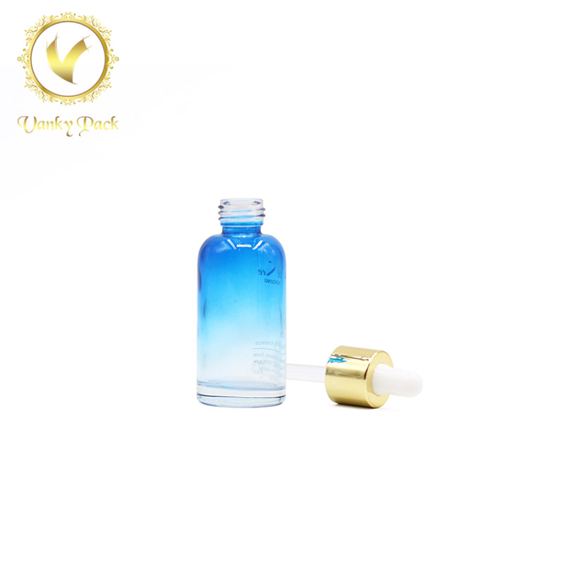 30ml essential serum glass bottle with silver pump